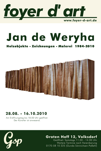 Ausstellung: Jan de Weryha ab 28.08.2010