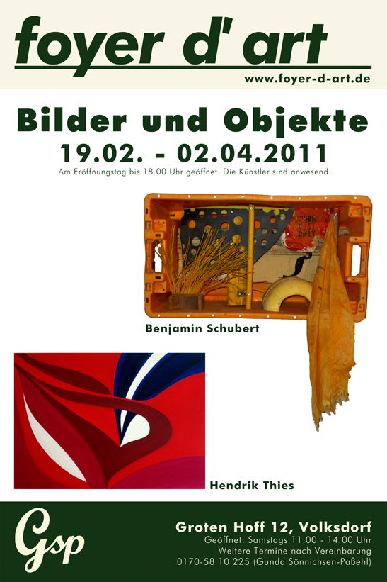 Ausstellung: Hendrik Thies & Benjamin Schubert ab 19.02.2011