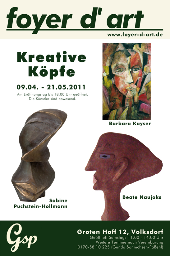 Ausstellung: Barbara Kayser, Beate Naujoks & Sabine Puchstein-Hollmann ab 09.04.2011